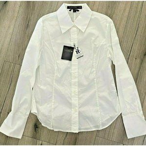 Harvard University Long Sleeve Button Down Shirt White Cotton Colony Women S-XL